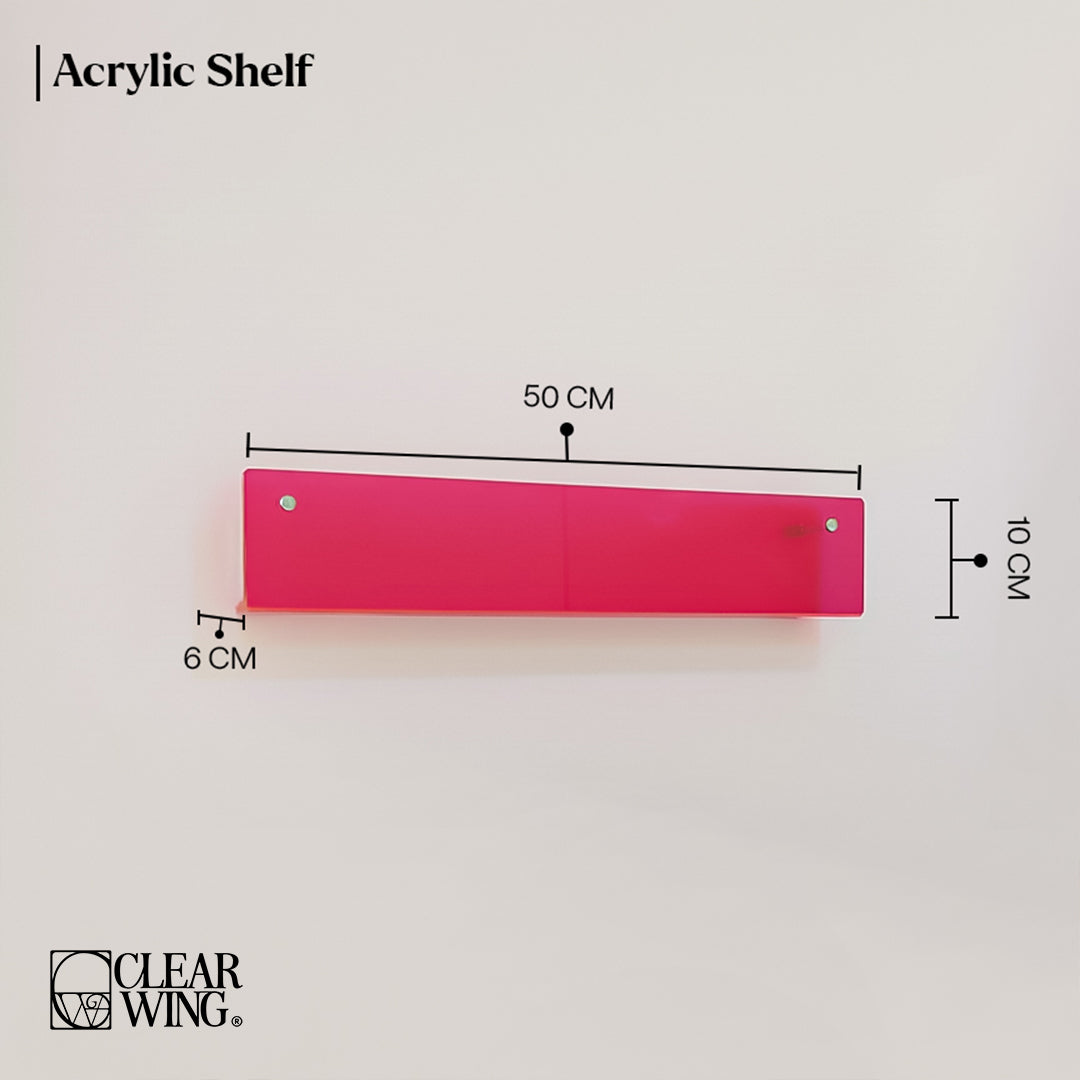 Acrylic plexi wall shelf decoration