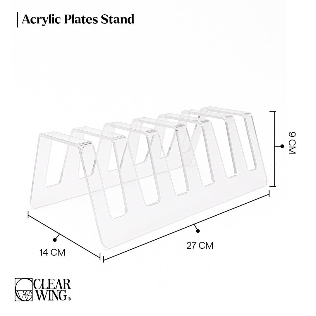 Acrylic plexi Plates Organizer Holder