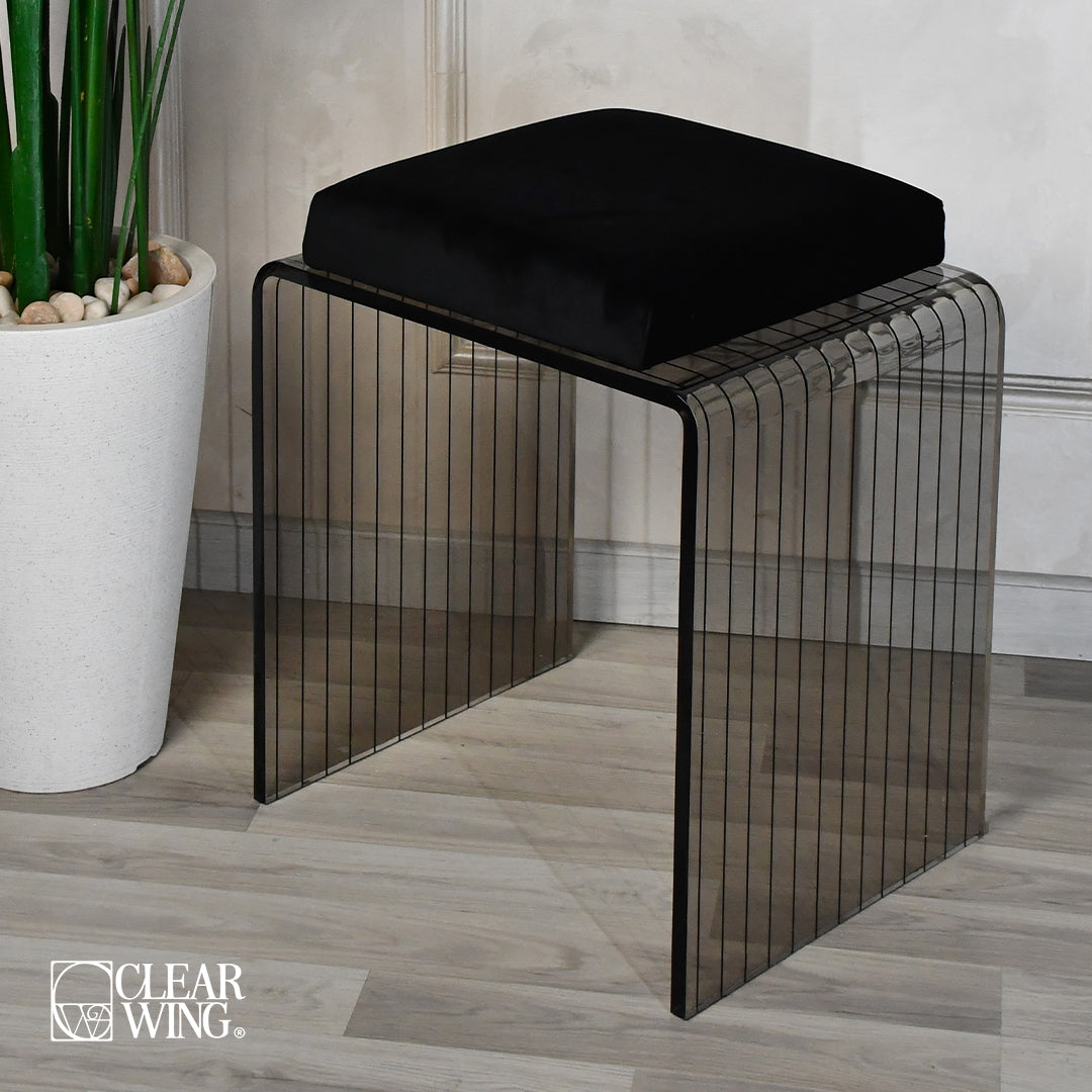 Acrylic Black Cushioned chair