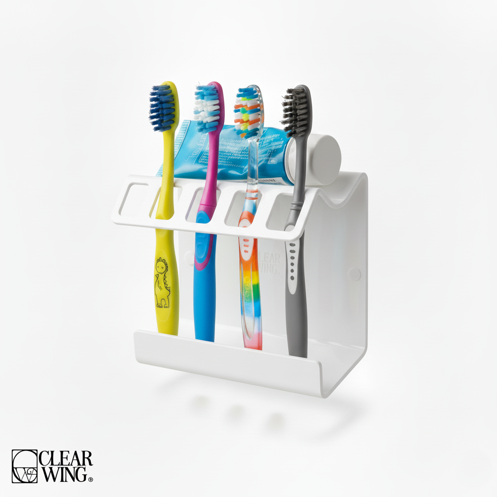 Acrylic Plexi Toothbrush Holder Wall
