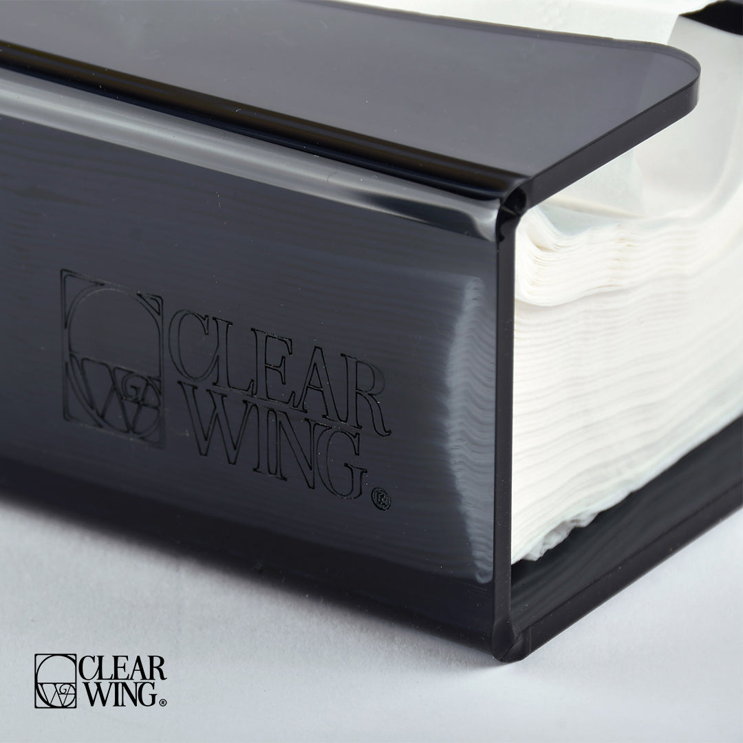 Acrylic Tissue Box top open gray