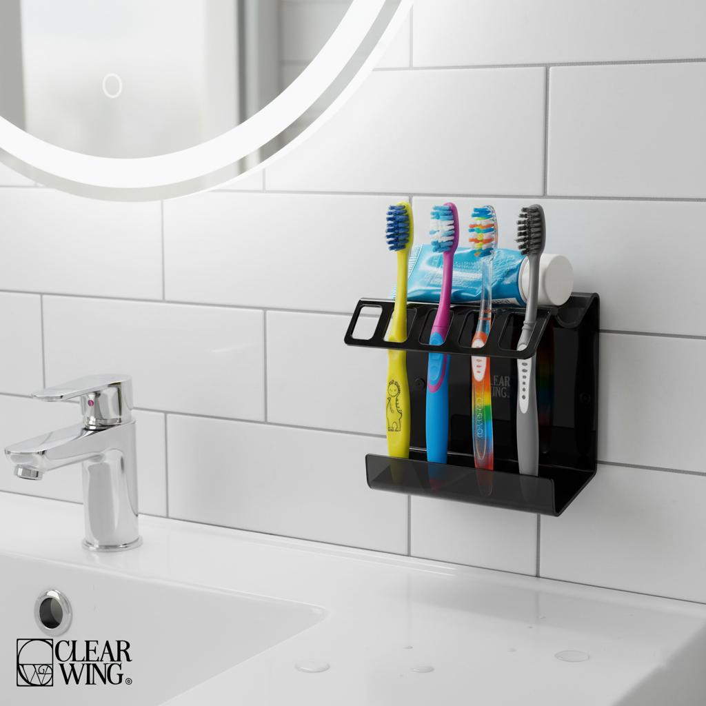Acrylic Toothbrush Holder Black 1