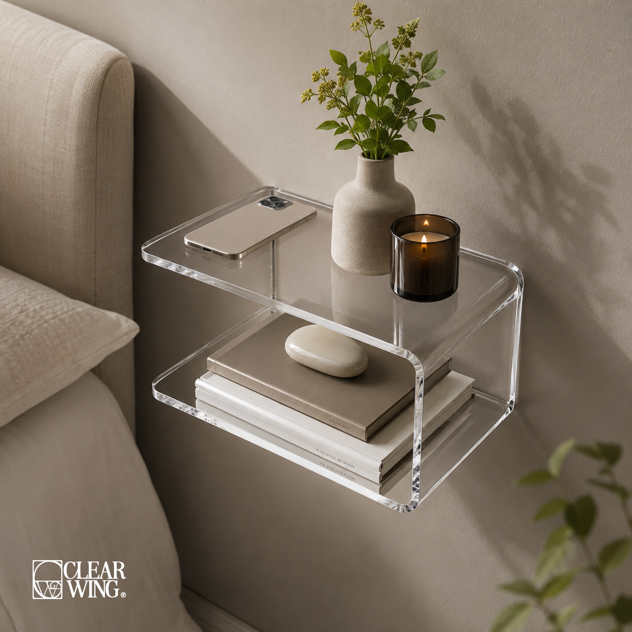 Acrylic Plexi Double C-Shelf