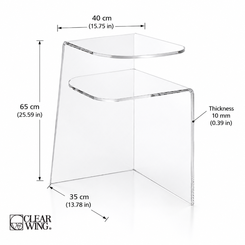Acrylic Plexi Origami Side Table