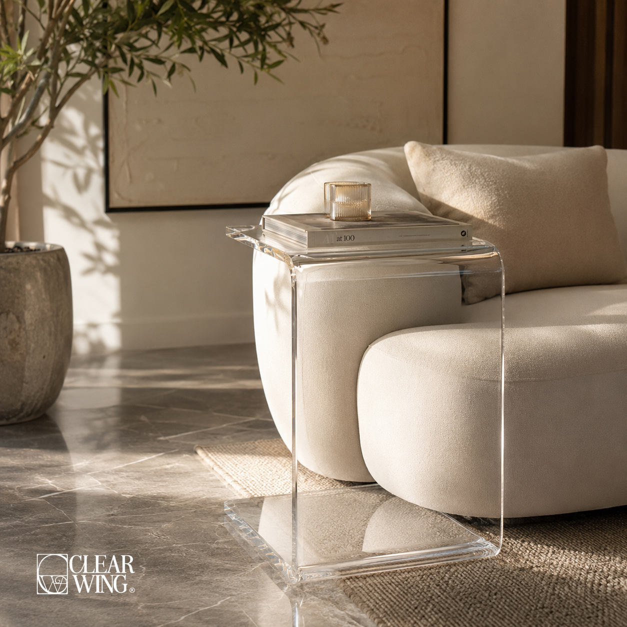 Acrylic Plexi Modern Side Table