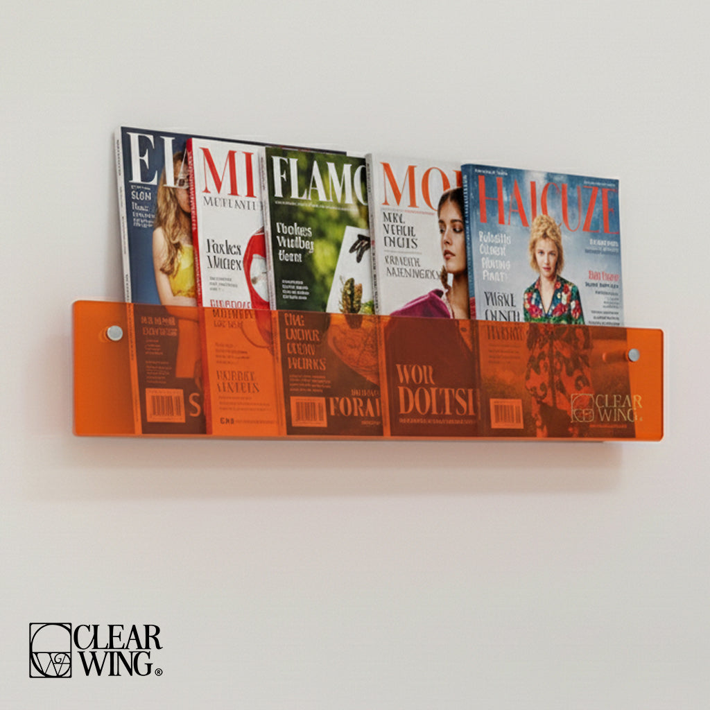 Orange Acrylic plexi wall shelf