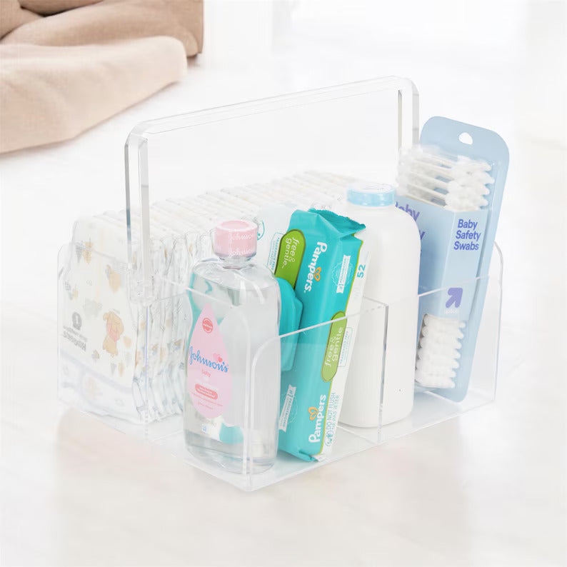 Acrylic Plexi Portable Baby Care Organizer