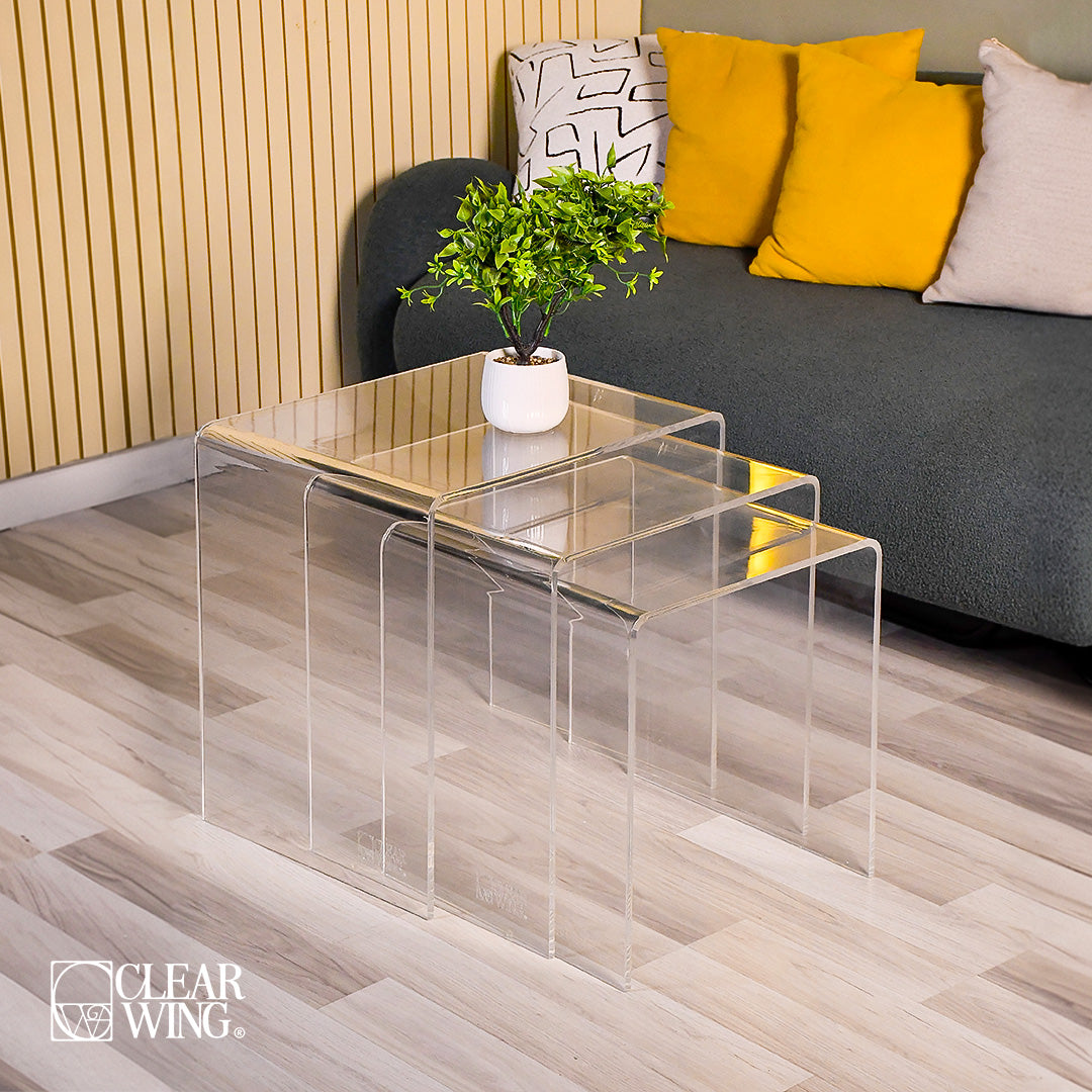Acrylic set of Three Tables