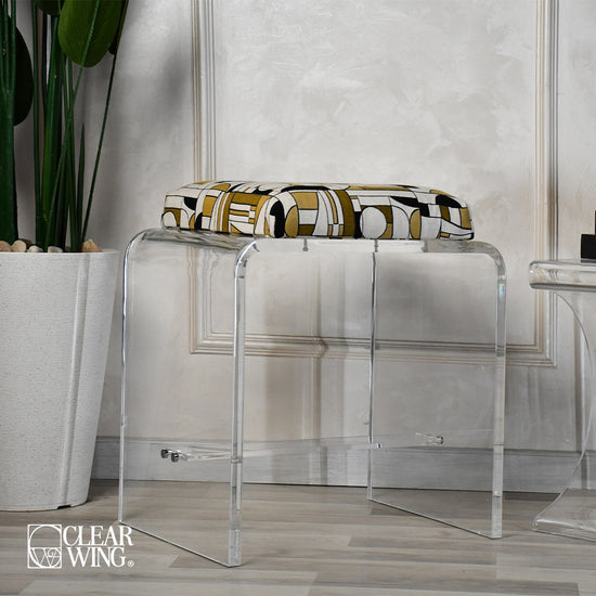 Acrylic Plexi Cushioned Seat Chair