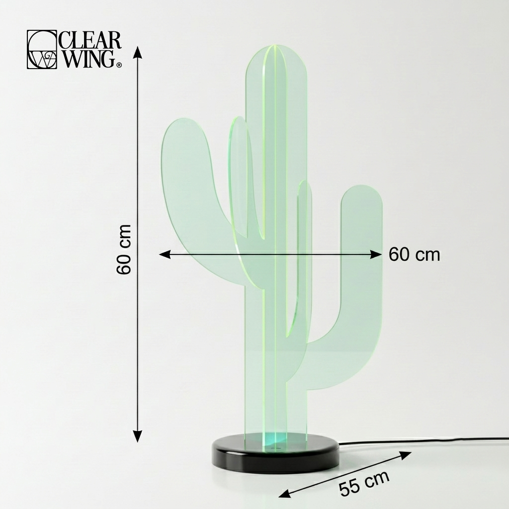 Acrylic Plexi Neon Lamp Cactus