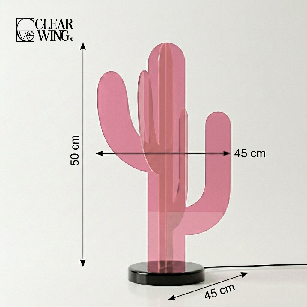Acrylic Plexi Neon Lamp Cactus