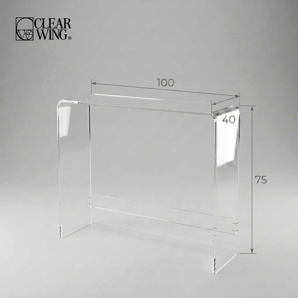 Minimalist Acrylic Plexi Console Table