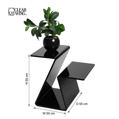 Acrylic Plexi Double Z Shape Table