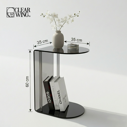 Acrylic Plexi C Shaped Side Table