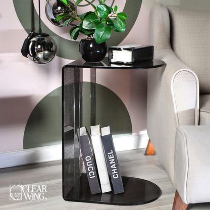 Acrylic C Shaped side table