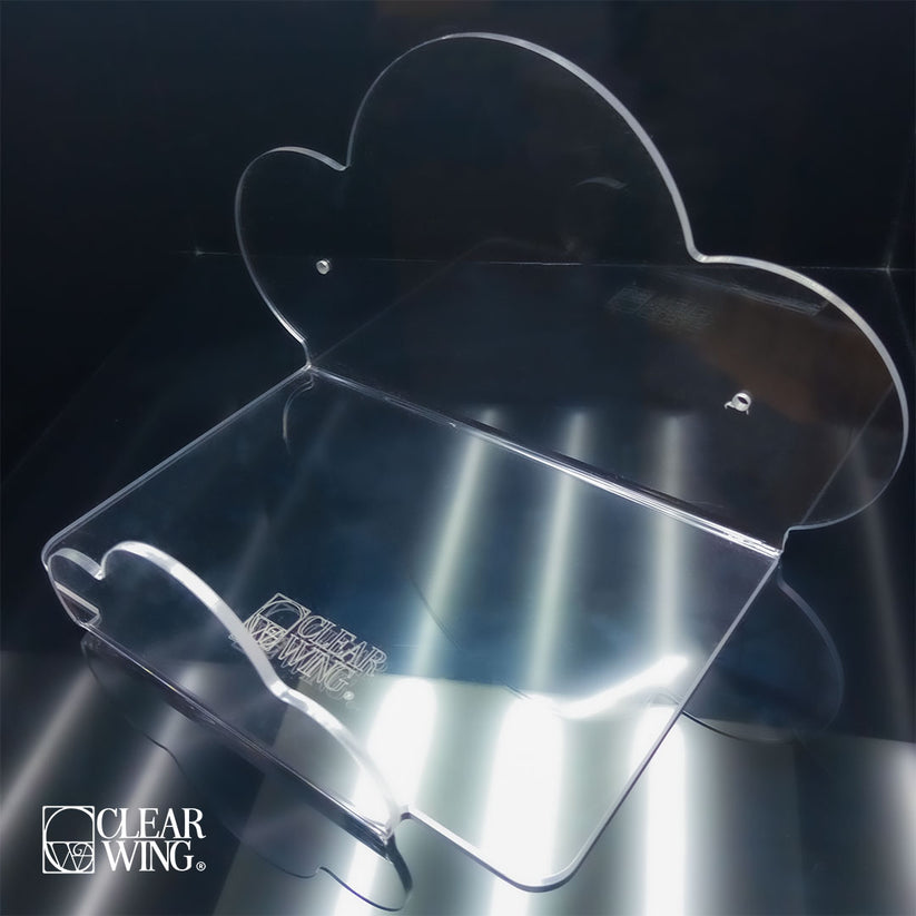 Acrylic Cloud-Shaped Wall Shelf clear