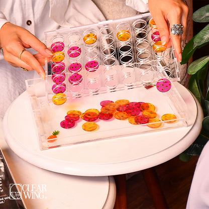 Acrylic  Connect 4 pink x orange