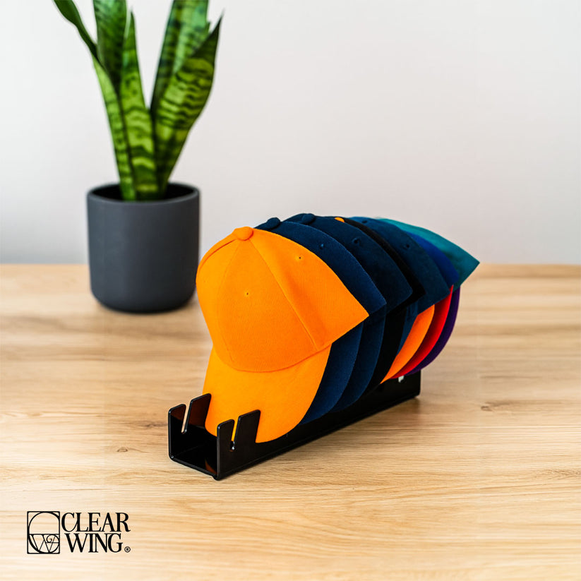 Acrylic Hat Organizer Stand black