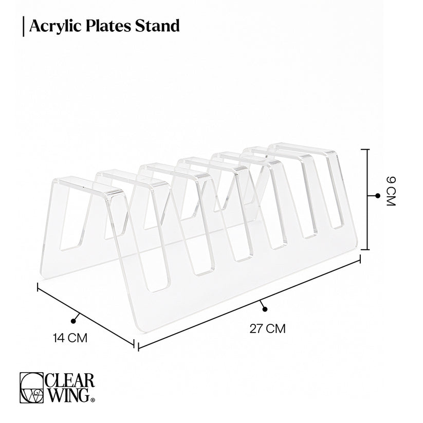 Acrylic Plates Organizer Holder