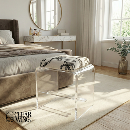 Acrylic Plexi Cushioned Seat Chair