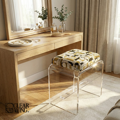 Acrylic Plexi Cushioned Seat Chair