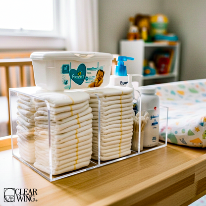 Acrylic Plexi Diaper Organizer