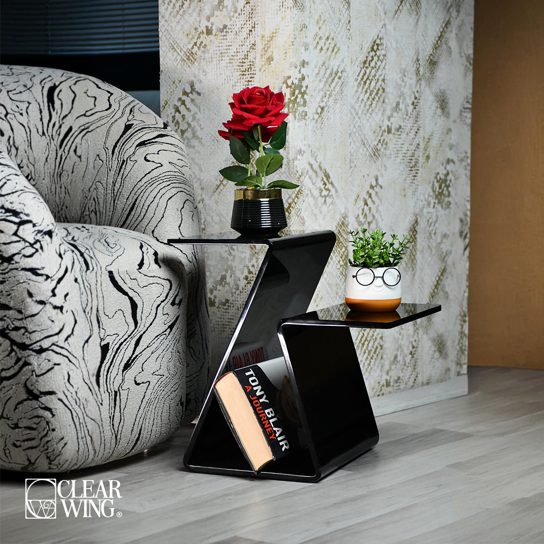 Acrylic Plexi Double Z Shape Table