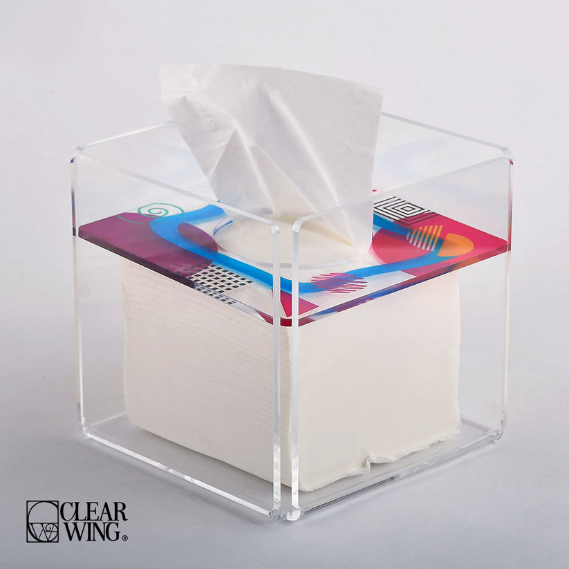 Acrylic Plexi Square Tissue Box colorful 