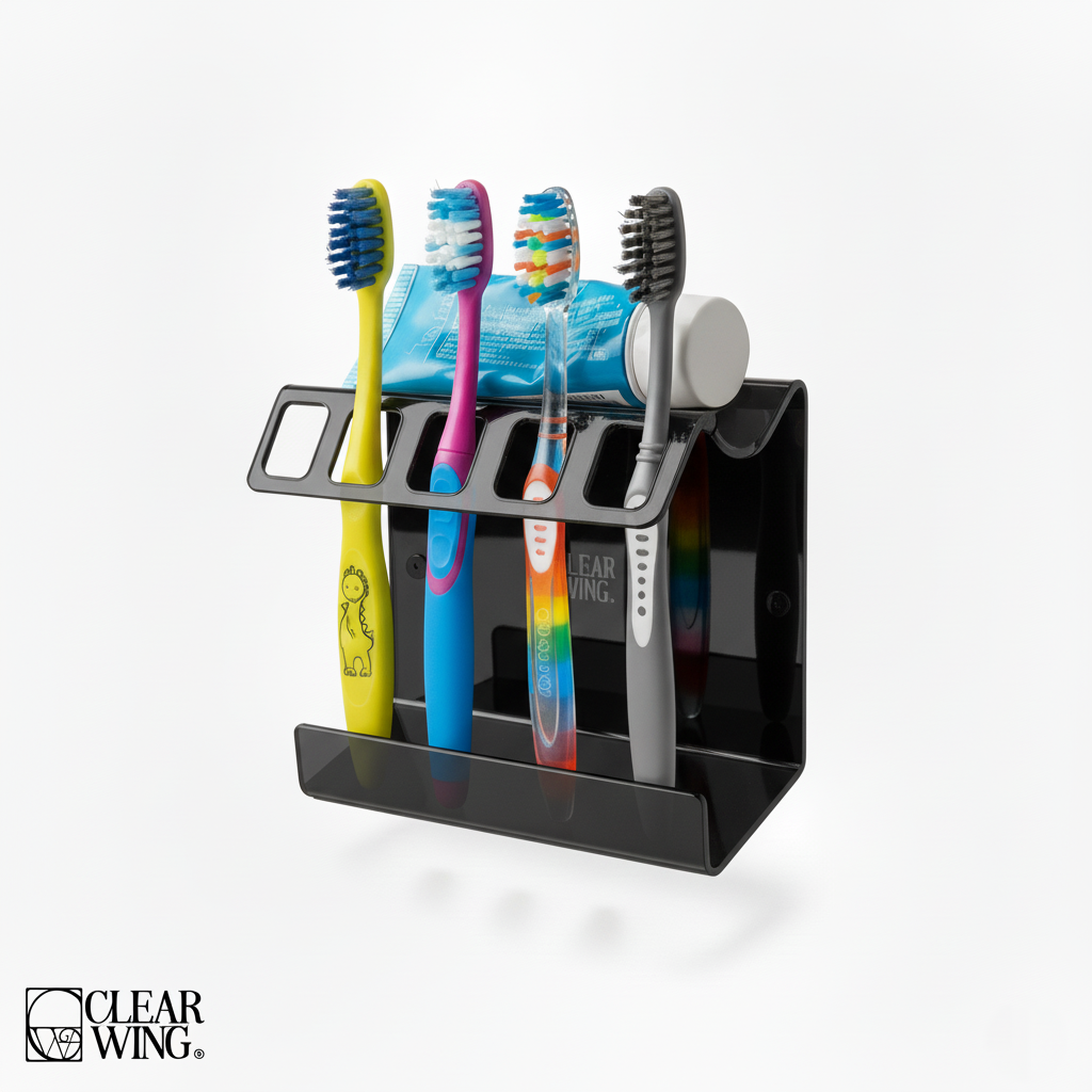Acrylic plexi Toothbrush Holder wall