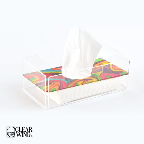 Acrylic Rectangular Tissue Box colorful