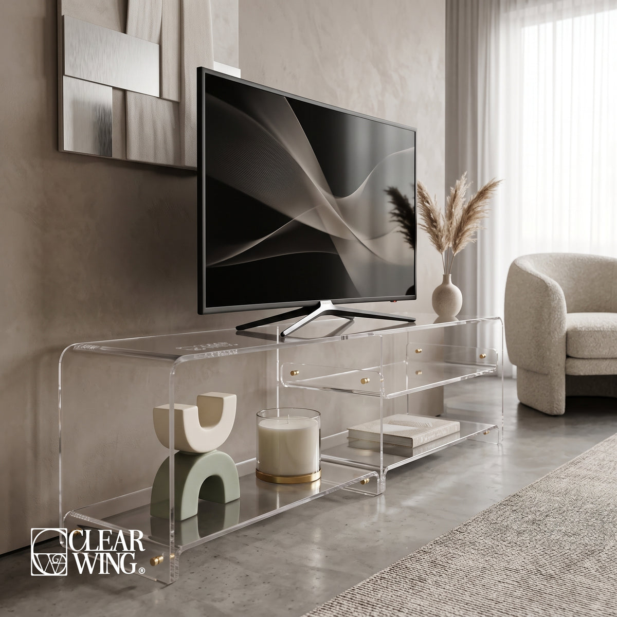Acrylic Plexi TV Unit