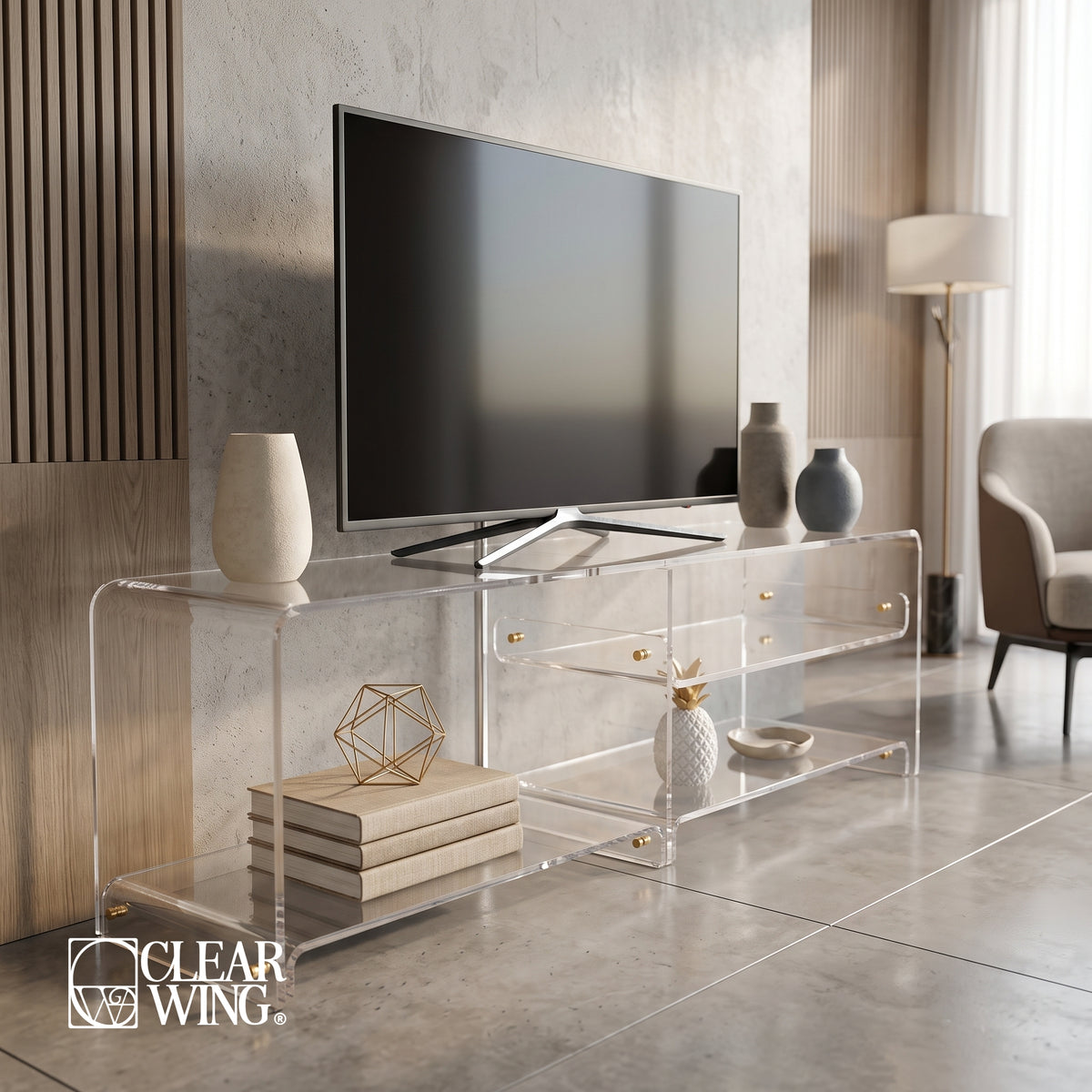Acrylic Plexi TV Unit