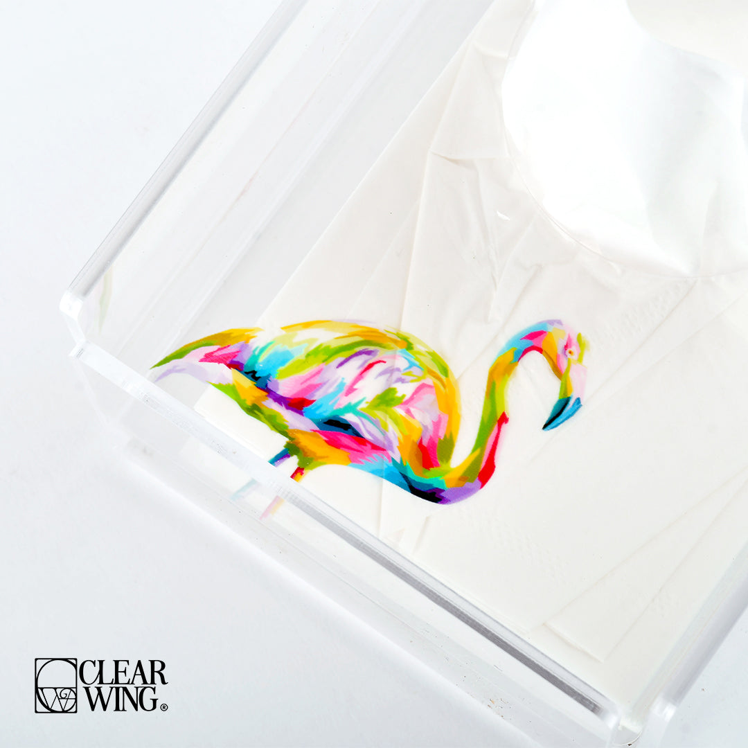 Acrylic Tissue Box apricot 