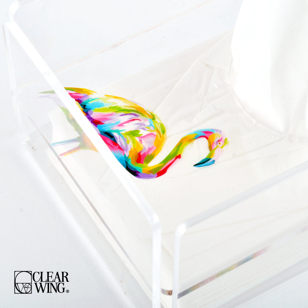 Acrylic Tissue Box apricot  3