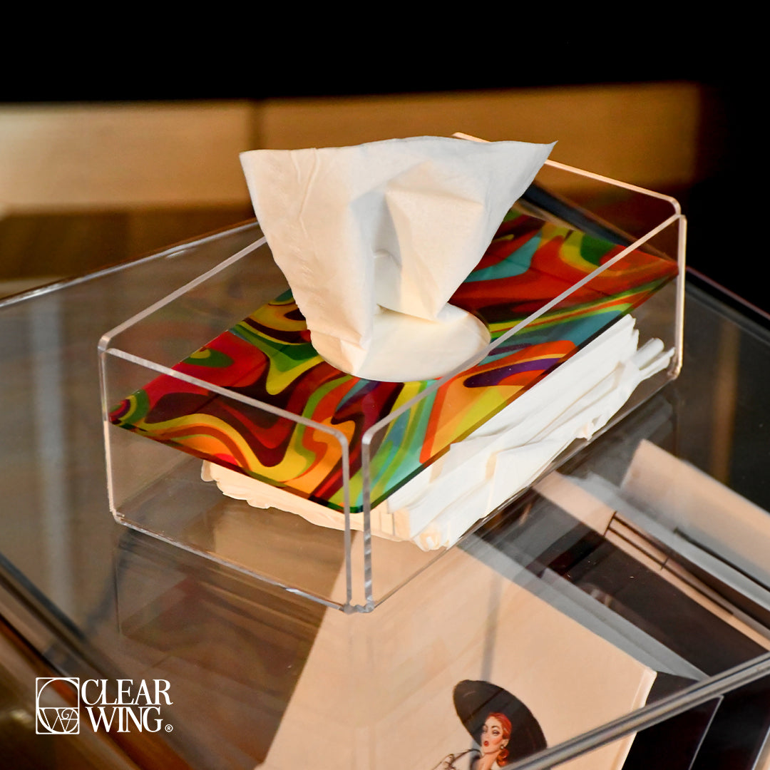 Acrylic Tissue Box colorful