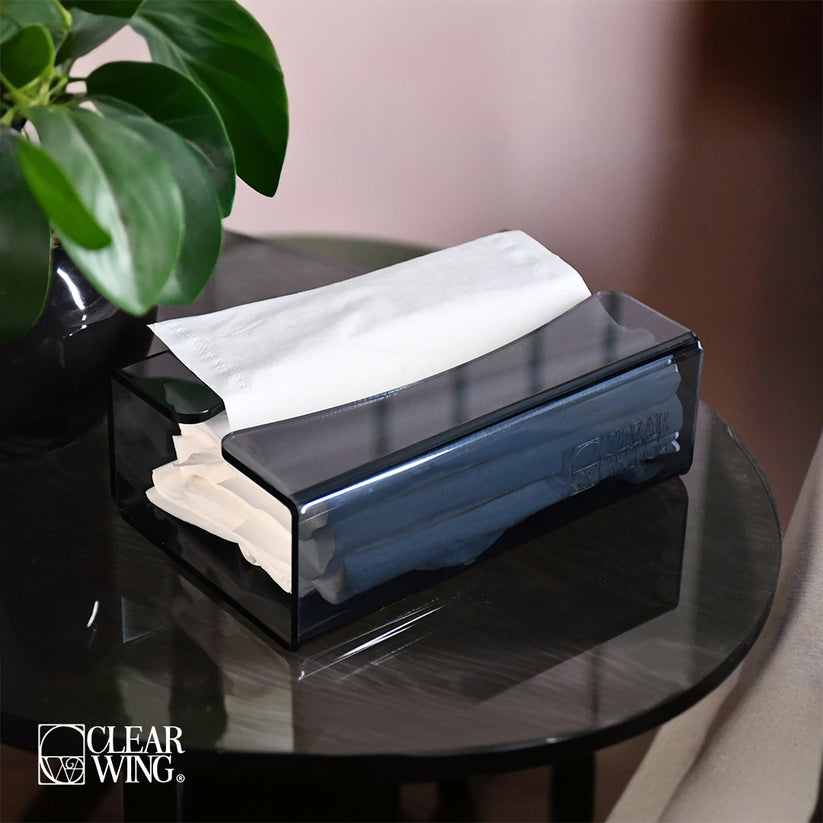 Acrylic Tissue Box top open