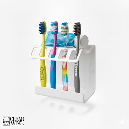 Acrylic Toothbrush Holder wall white 