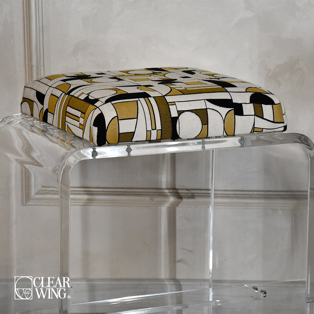 Acrylic brown Cushioned Seat Chair