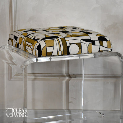 Acrylic brown Cushioned Seat Chair