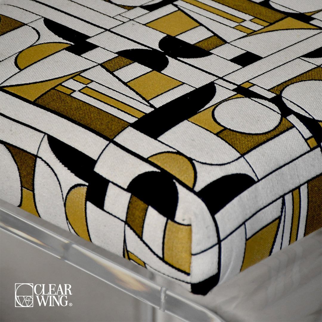 Acrylic brown Cushioned Seat Chair 2