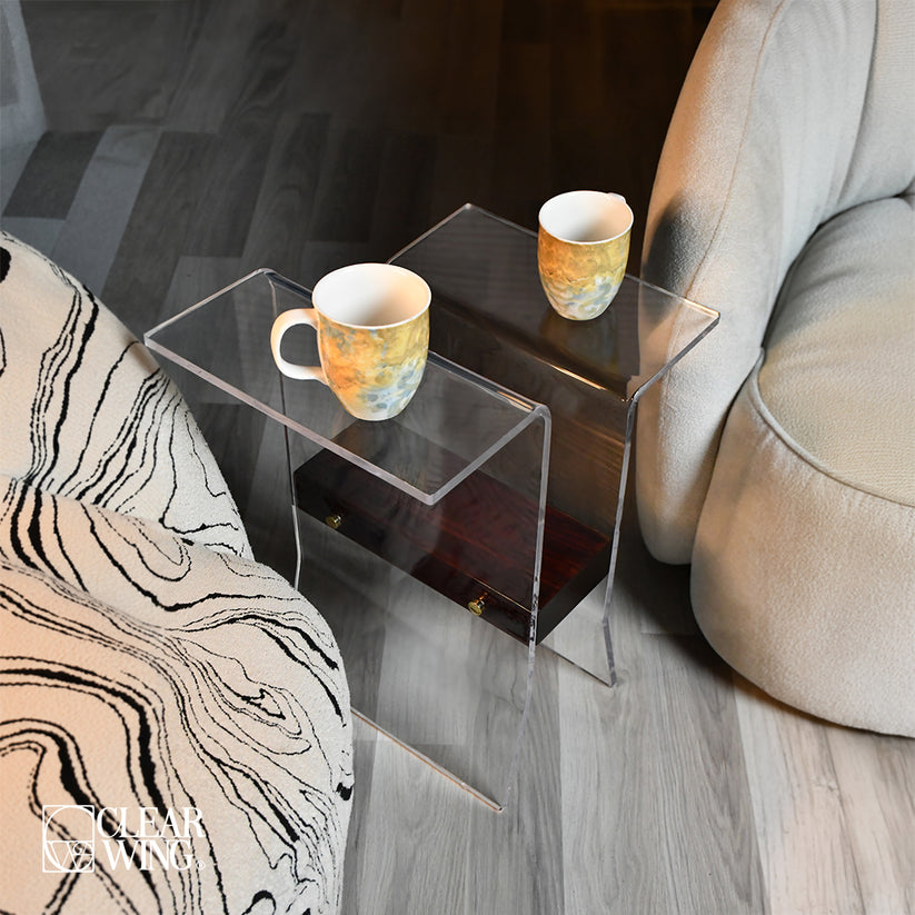 Acrylic plexi Duo Side Table Clear
