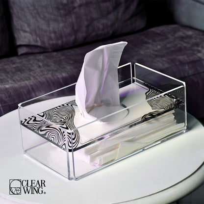 Acrylic plexi Tissue Box Zebra 