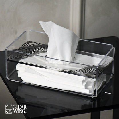 Acrylic plexi Tissue Box Zebra  4