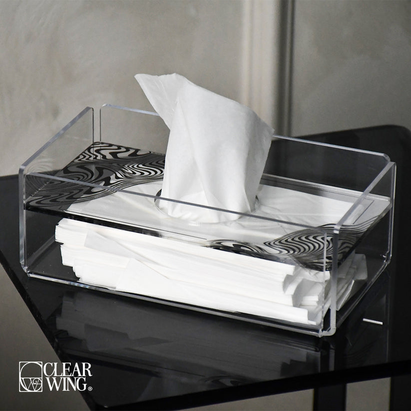 Acrylic plexi Tissue Box Zebra  4