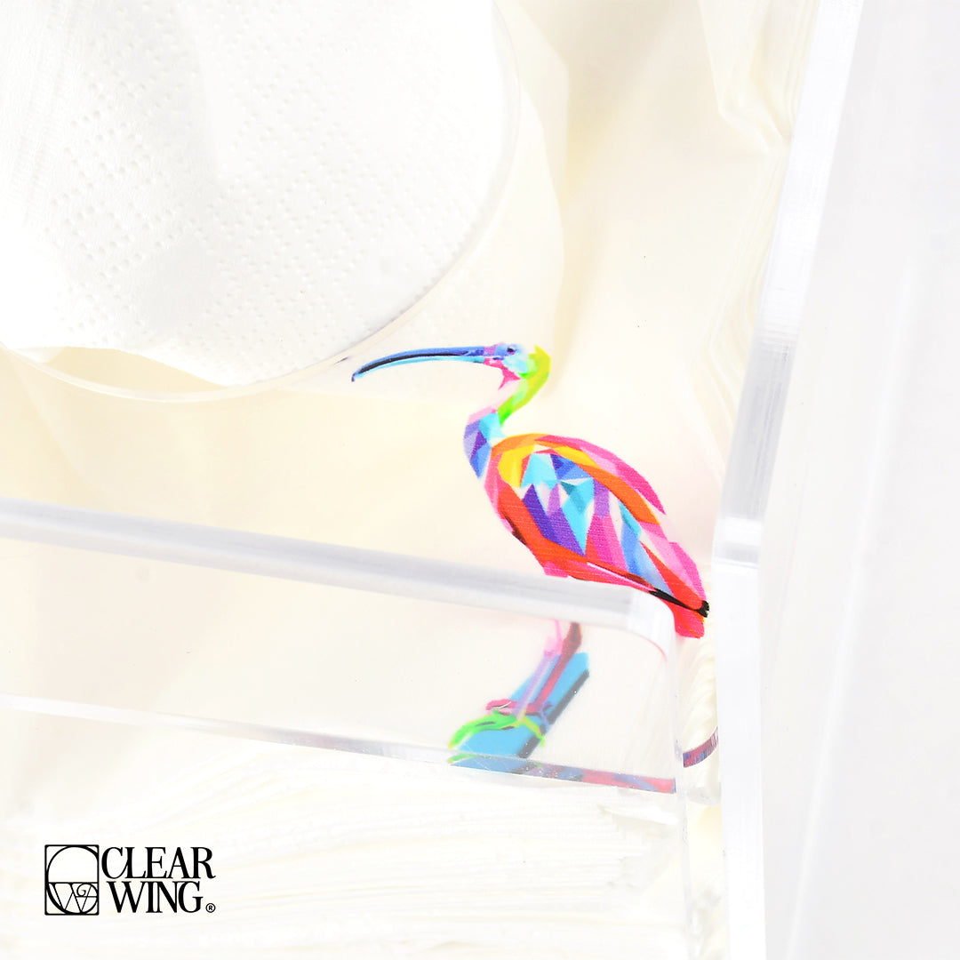 Acrylic plexi Tissue Box apricot 