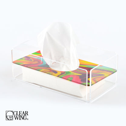 Acrylic plexi Tissue Box colorful