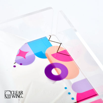 Acrylic plexi Tissue Box purple 1