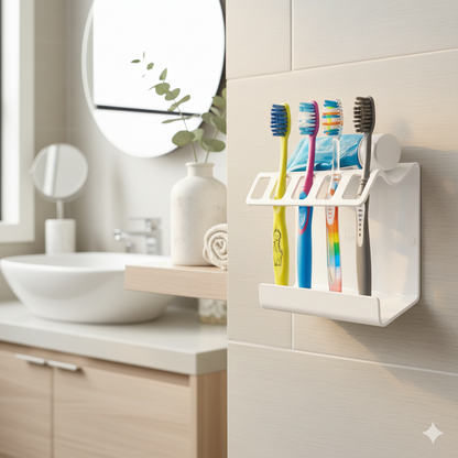 Acrylic plexi Toothbrush Holder white