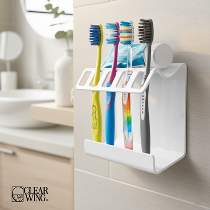 Acrylic plexi Toothbrush Holder white 2