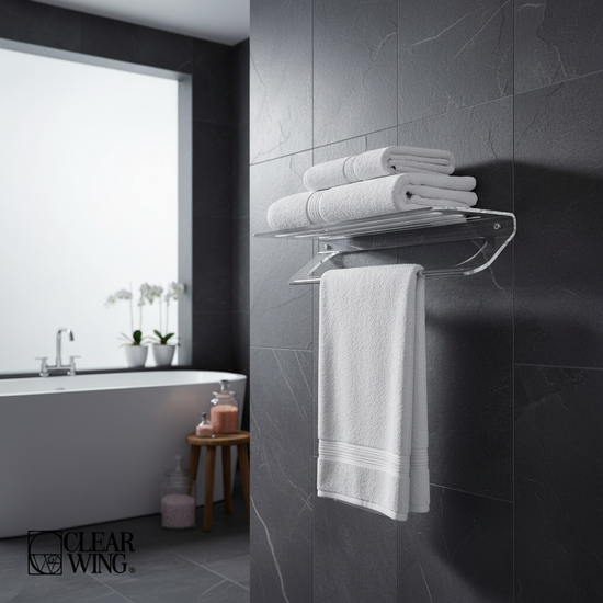 Acrylic plexi Wall Towel holder